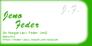 jeno feder business card